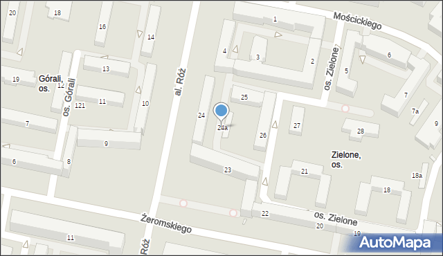 Kraków, Osiedle Zielone, 24a, mapa Krakowa