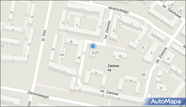 Kraków, Osiedle Zielone, 27, mapa Krakowa