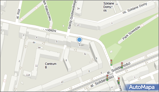 Kraków, Osiedle Centrum B, 7, mapa Krakowa