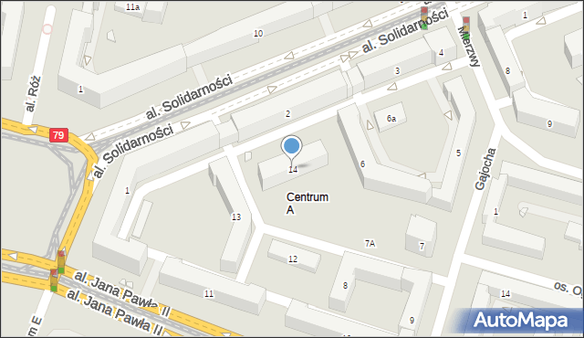 Kraków, Osiedle Centrum A, 14, mapa Krakowa