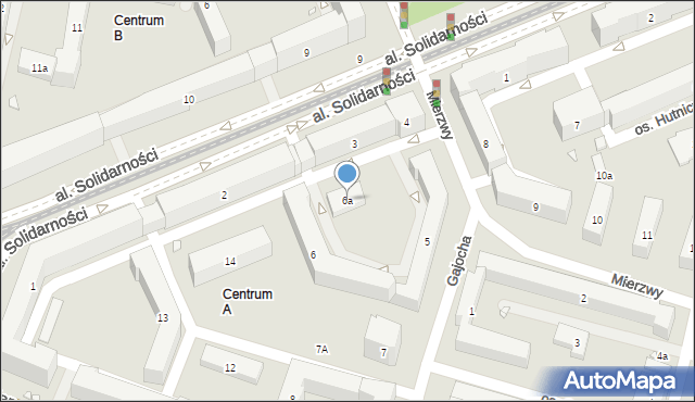 Kraków, Osiedle Centrum A, 6a, mapa Krakowa
