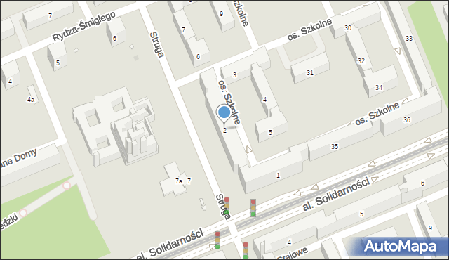 Kraków, Osiedle Szkolne, 2, mapa Krakowa