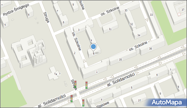 Kraków, Osiedle Szkolne, 5, mapa Krakowa