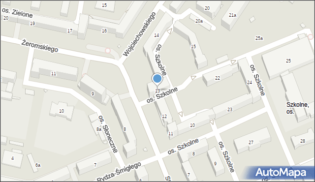Kraków, Osiedle Szkolne, 13, mapa Krakowa