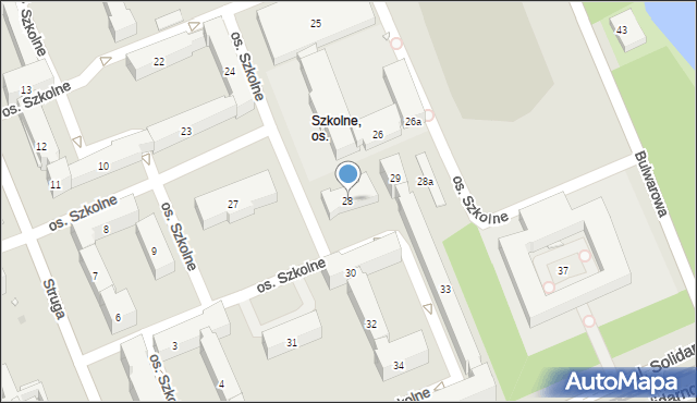 Kraków, Osiedle Szkolne, 28, mapa Krakowa