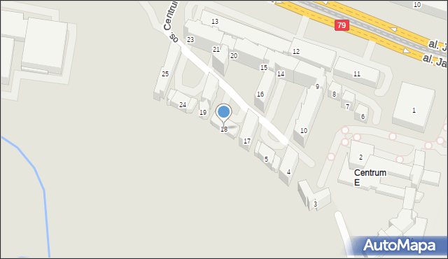 Kraków, Osiedle Centrum E, 18, mapa Krakowa