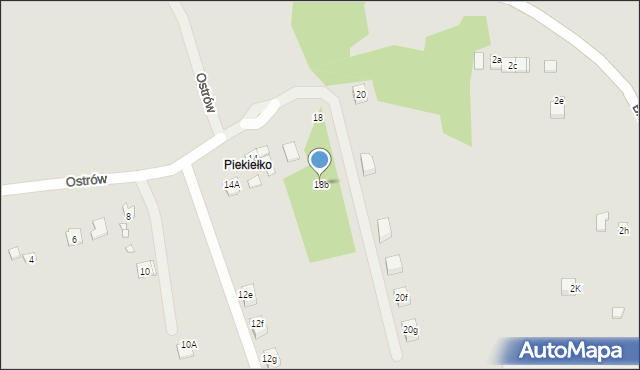 Kraków, Ostrów, 18b, mapa Krakowa