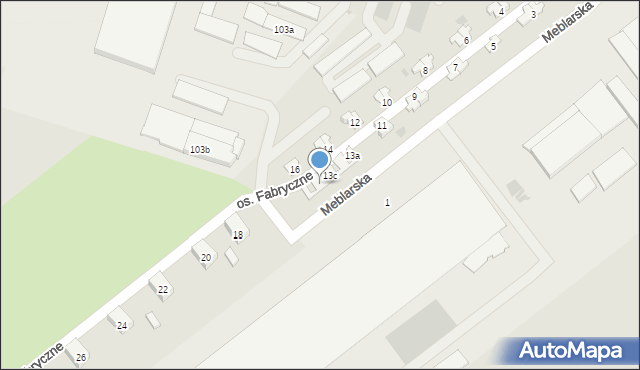 Krapkowice, Osiedle Fabryczne, 13d, mapa Krapkowice