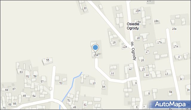 Krauszów, Osiedle Ogrody, 10A, mapa Krauszów