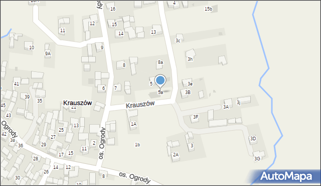 Krauszów, Osiedle Ogrody, 5a, mapa Krauszów