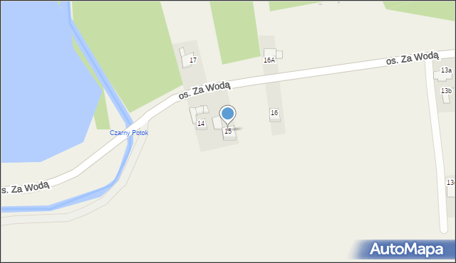 Krauszów, Osiedle Za Wodą, 15, mapa Krauszów