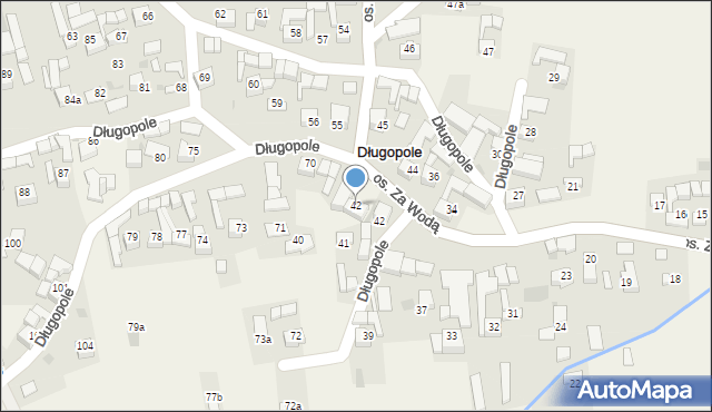 Krauszów, Osiedle Za Wodą, 42, mapa Krauszów