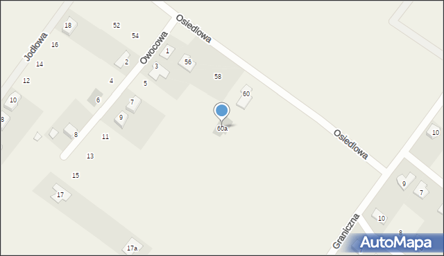 Krobia, Osiedlowa, 60a, mapa Krobia