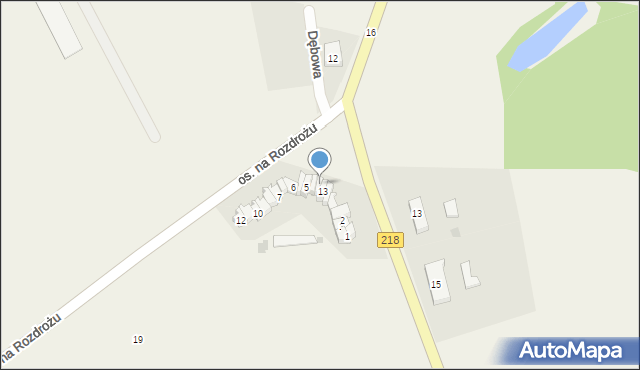 Krokowa, Osiedle na Rozdrożu, 14, mapa Krokowa