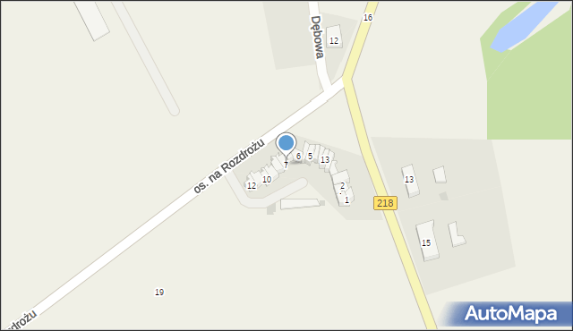 Krokowa, Osiedle na Rozdrożu, 7, mapa Krokowa