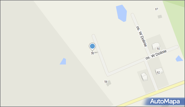 Krosno, Osiedle W Dolinie, 56, mapa Krosna