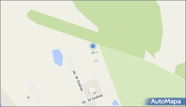 Krosno, Osiedle W Dolinie, 67, mapa Krosna