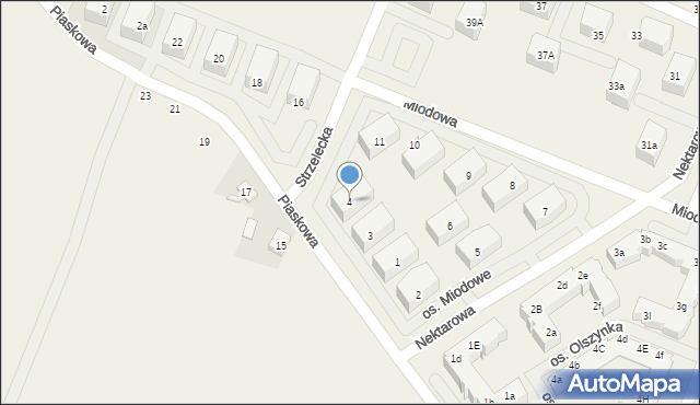 Krosno, Osiedle Miodowe, 4, mapa Krosna