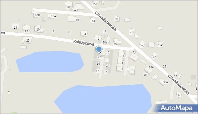 Krotoszyn, Osiedle Księżycowe, 22, mapa Krotoszyna