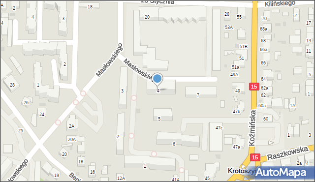 Krotoszyn, Osiedle Sikorskiego Władysława, gen., 4, mapa Krotoszyna