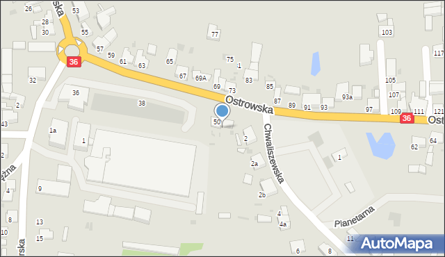 Krotoszyn, Ostrowska, 52, mapa Krotoszyna