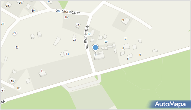 Kruklanki, Osiedle Słoneczne, 3, mapa Kruklanki