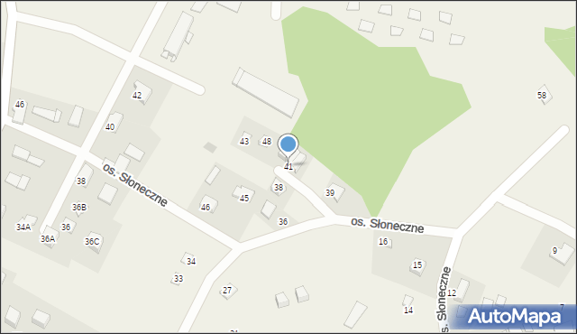 Kruklanki, Osiedle Słoneczne, 41, mapa Kruklanki