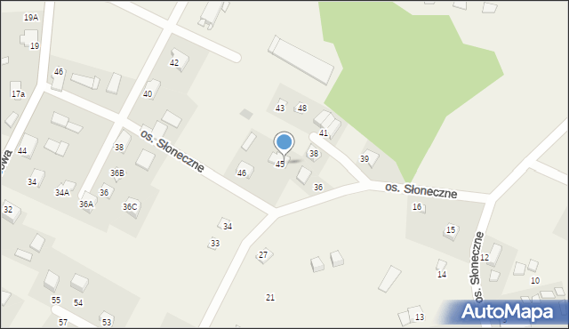 Kruklanki, Osiedle Słoneczne, 49, mapa Kruklanki
