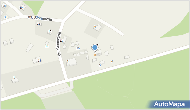 Kruklanki, Osiedle Słoneczne, 8, mapa Kruklanki