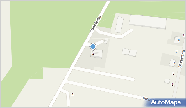 Kruszyn, Osówiecka, 4, mapa Kruszyn