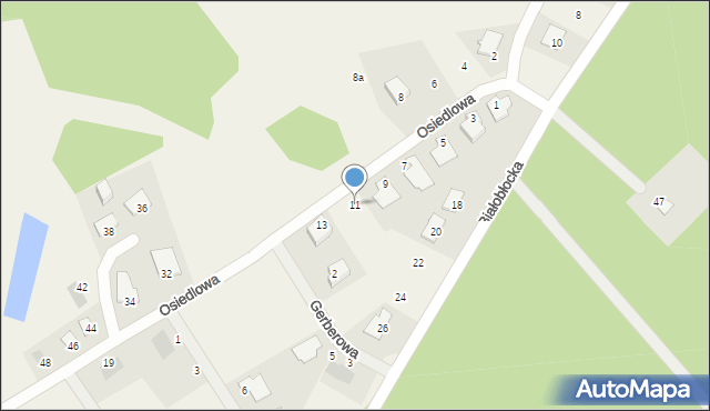 Kruszyn Krajeński, Osiedlowa, 11, mapa Kruszyn Krajeński