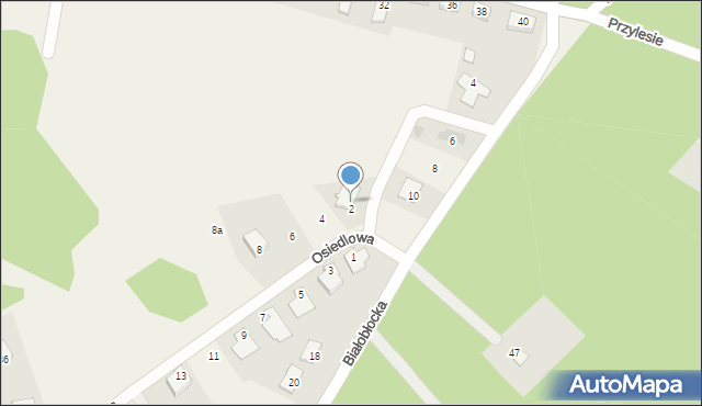 Kruszyn Krajeński, Osiedlowa, 2, mapa Kruszyn Krajeński