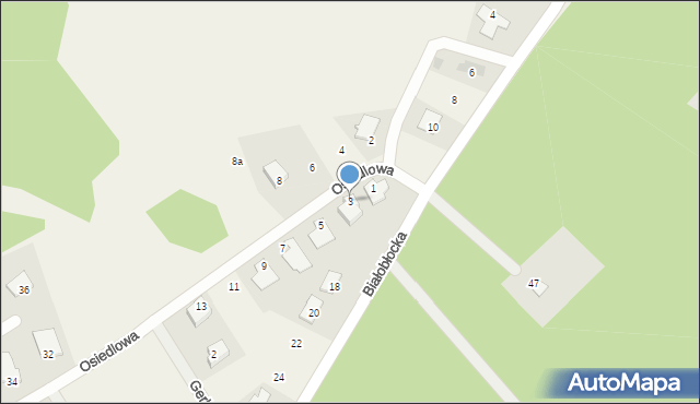 Kruszyn Krajeński, Osiedlowa, 3, mapa Kruszyn Krajeński