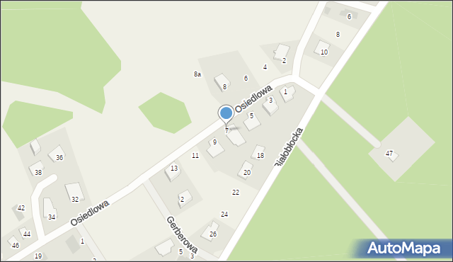 Kruszyn Krajeński, Osiedlowa, 7, mapa Kruszyn Krajeński