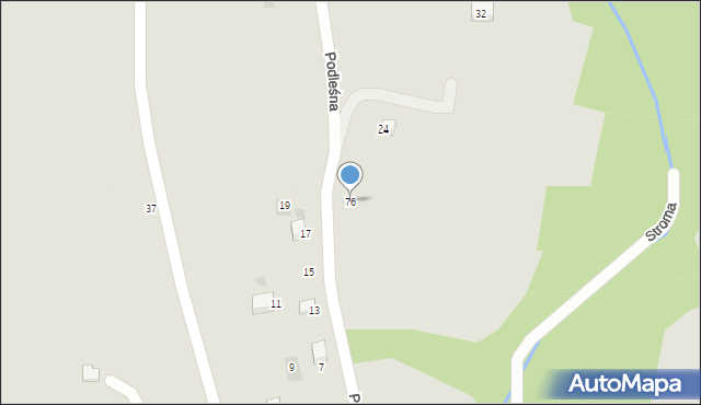 Krzeszowice, Osiedle Żbik, 76, mapa Krzeszowice