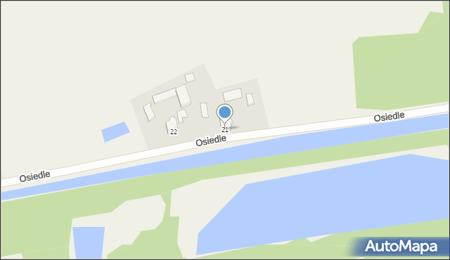 Krzeszyce Osada, Osiedle, 21, mapa Krzeszyce Osada