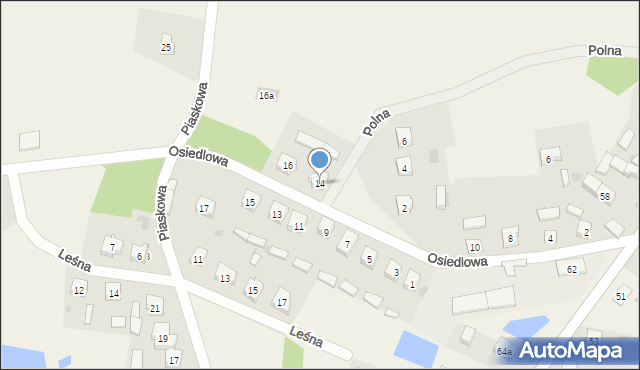 Krzymów, Osiedlowa, 14, mapa Krzymów