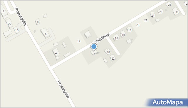 Krzynowłoga Mała, Osiedlowa, 2, mapa Krzynowłoga Mała