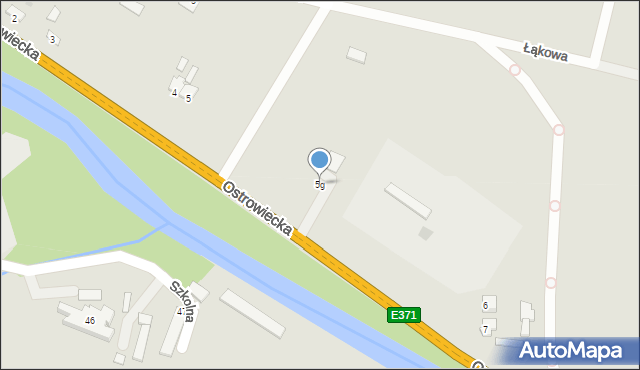 Kunów, Ostrowiecka, 5g, mapa Kunów