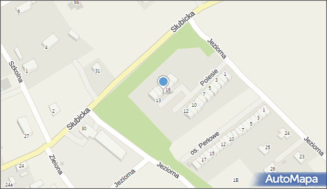 Kunowice, Osiedle Polesie, 15, mapa Kunowice