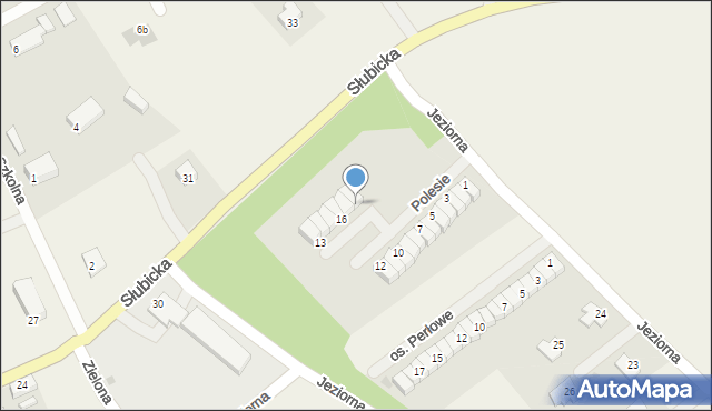 Kunowice, Osiedle Polesie, 18, mapa Kunowice