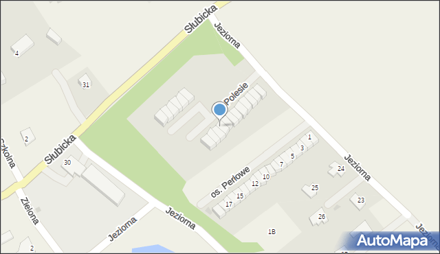 Kunowice, Osiedle Polesie, 9, mapa Kunowice