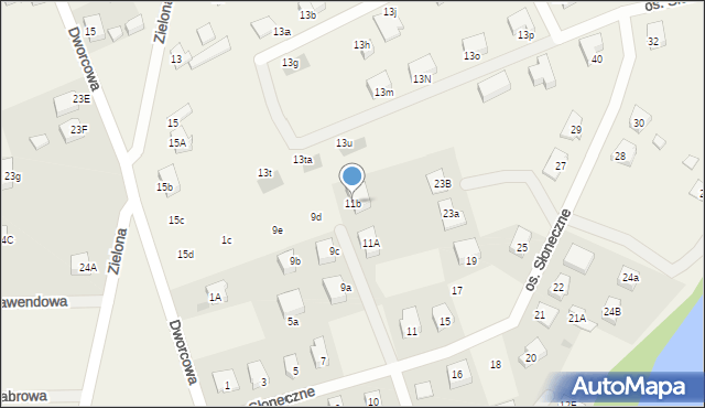 Kunowice, Osiedle Słoneczne, 11b, mapa Kunowice