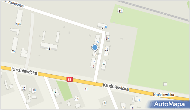 Kutno, Osiedle Kolejowe, 3, mapa Kutno
