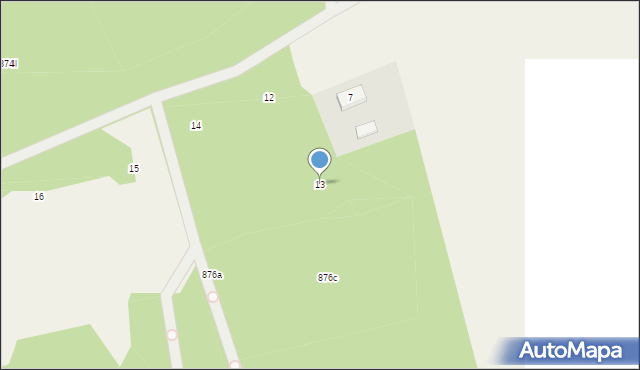 Kuźnica Czarnkowska, Osiedle Leśne, 13, mapa Kuźnica Czarnkowska