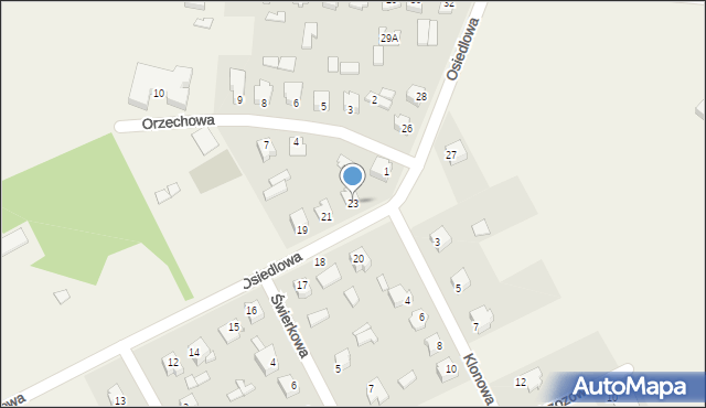 Łabunie, Osiedlowa, 23, mapa Łabunie