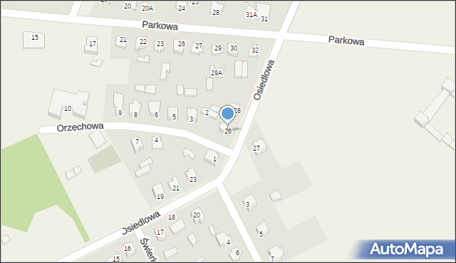Łabunie, Osiedlowa, 26, mapa Łabunie