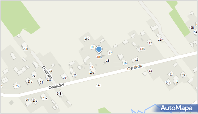 Łączna, Osełków, 18A, mapa Łączna