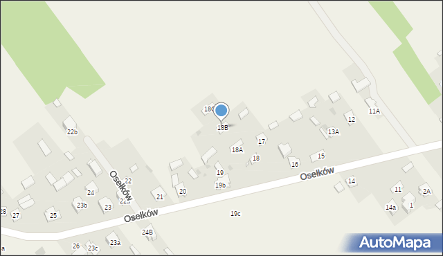 Łączna, Osełków, 18B, mapa Łączna