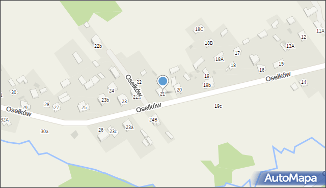 Łączna, Osełków, 21, mapa Łączna